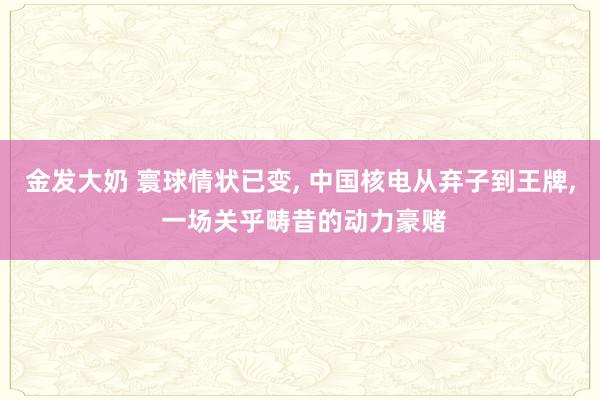 金发大奶 寰球情状已变， 中国核电从弃子到王牌， 一场关乎畴昔的动力豪赌