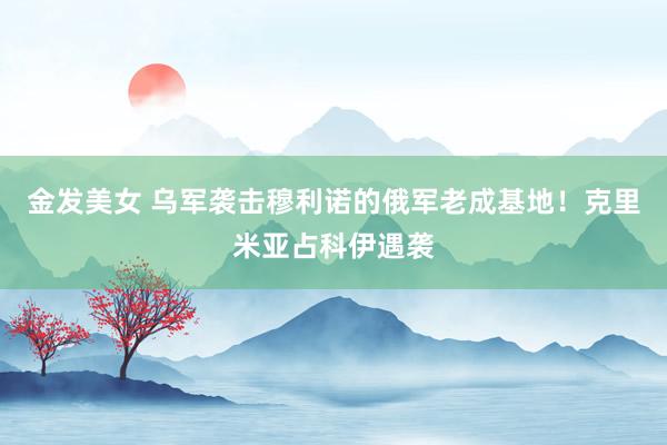 金发美女 乌军袭击穆利诺的俄军老成基地！克里米亚占科伊遇袭